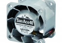 SANYO DENKI 40 x 40 x 28 mm High Static Pressure Fan with Industrys Leading Static Pressure